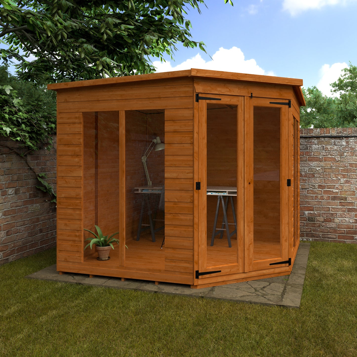 Full Pane Corner Summerhouse - My Store