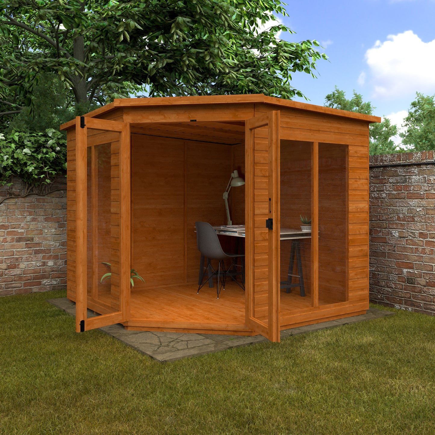Full Pane Corner Summerhouse - My Store