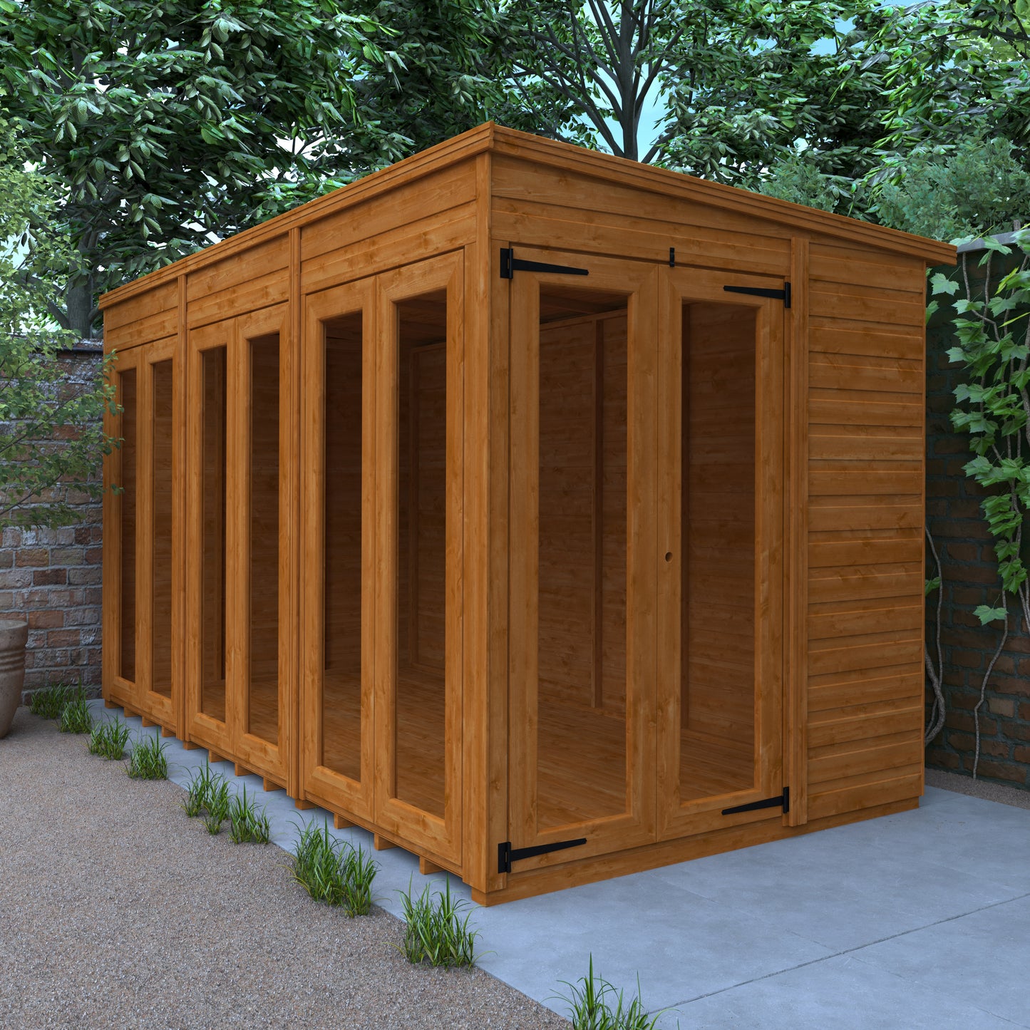 Flex Pent Full Pane Summerhouse - My Store