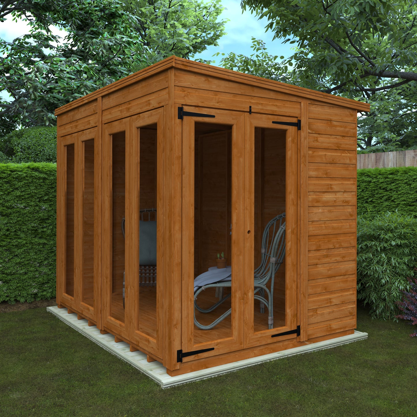 Flex Pent Full Pane Summerhouse - My Store