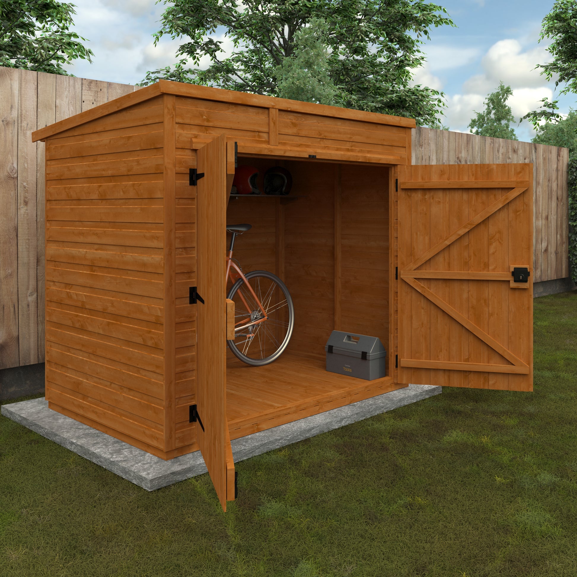Flex Pent Bike Shed - My Store